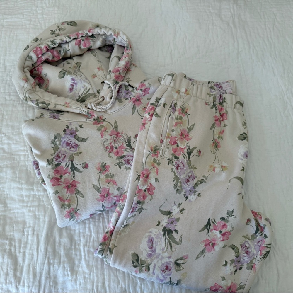 Gap X LoveShackFancy Floral Hoodie and Joggers Set